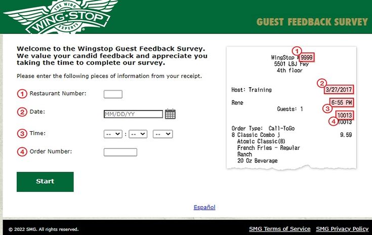 Wingstop.com/survey